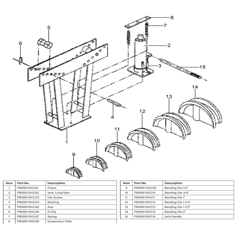 Sealey Long ram jack (12 tonne)