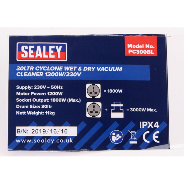 Sealey Rating Label