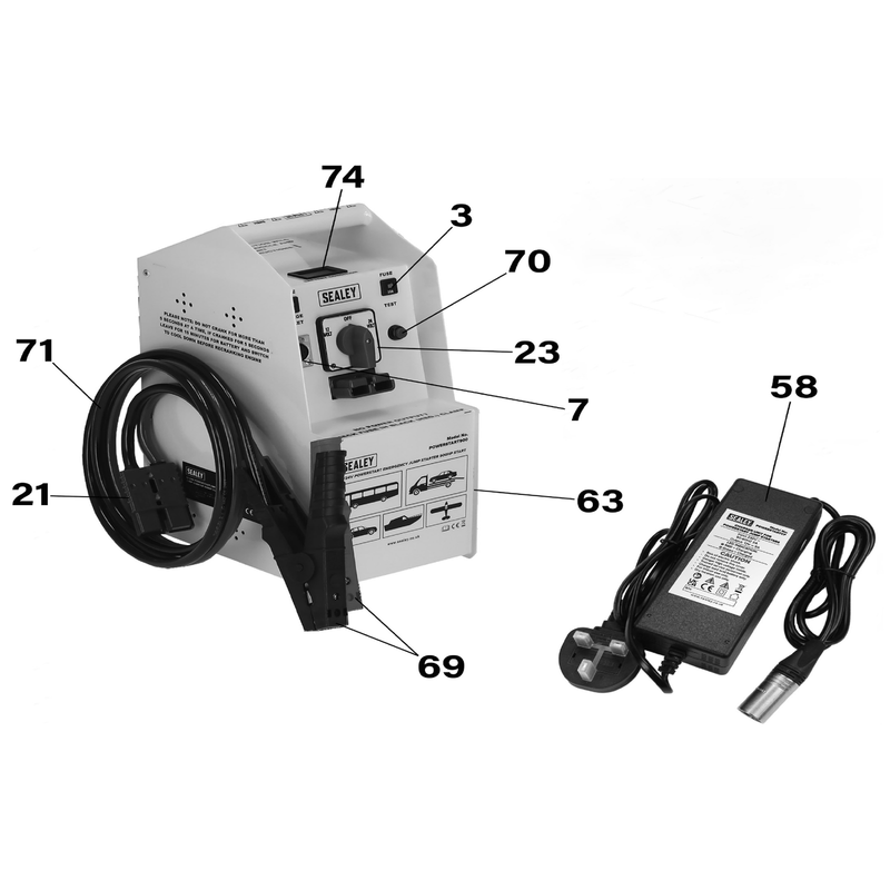 Sealey Battery (powerstart900)