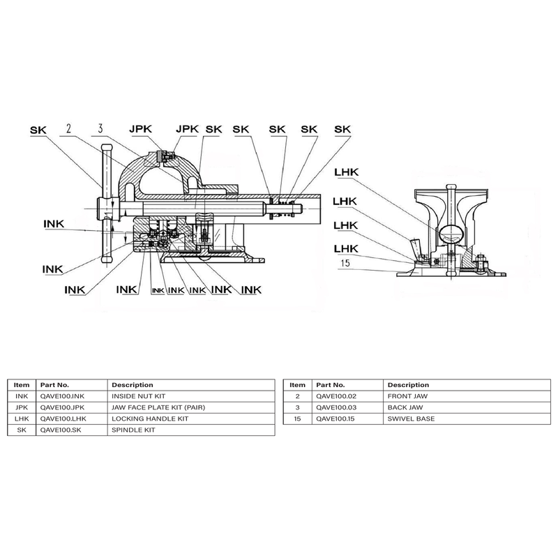 Sealey Jaw face plate kit (pair)
