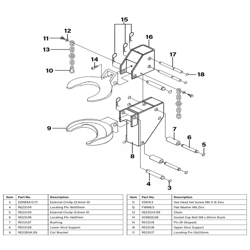 Sealey Upper strut support