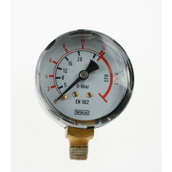Sealey Gauge 0-6bar, 50mm od, btm fitting.