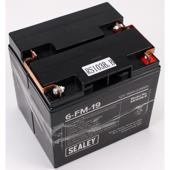Sealey 2x Battery,12v,19ah/228wh (lead acid)(H:160 W:180 B:150)