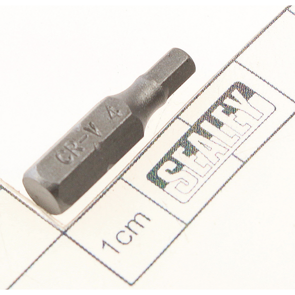 Sealey Hex bit 4mm 25mml 1/4"dr