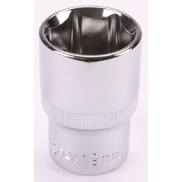 Sealey 1/2"Dr Socket 19mm (Mirror Finish)