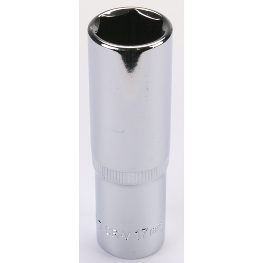 Sealey 1/2"Dr Deep Socket 17mm (Mirror Finish)