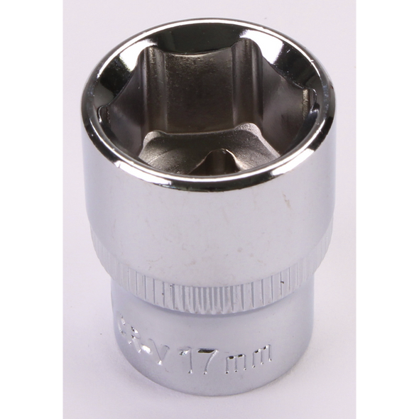 Sealey 3/8"Dr Socket 17mm (Mirror Finish)
