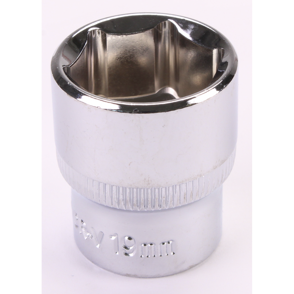 Sealey 3/8"Dr Socket 19mm (Mirror Finish)