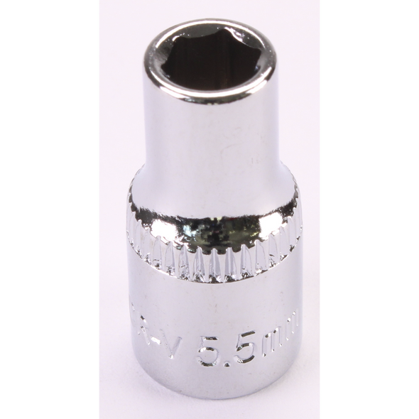 Sealey 1/4"Dr Socket 5.5mm (Mirror Finish)