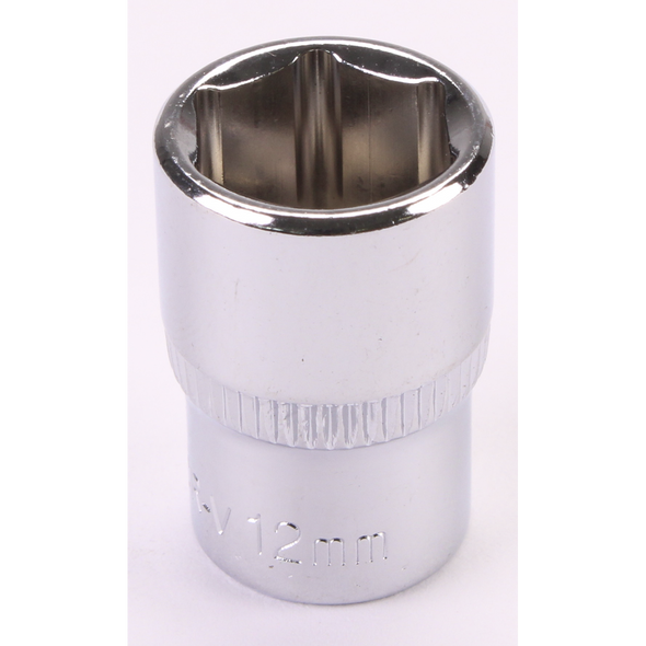 Sealey 1/4"Dr Socket 12mm (Mirror Finish)