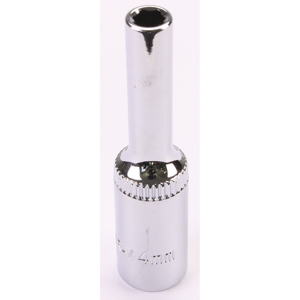 Sealey 1/4"Dr Deep Socket 4mm (Mirror Finish)