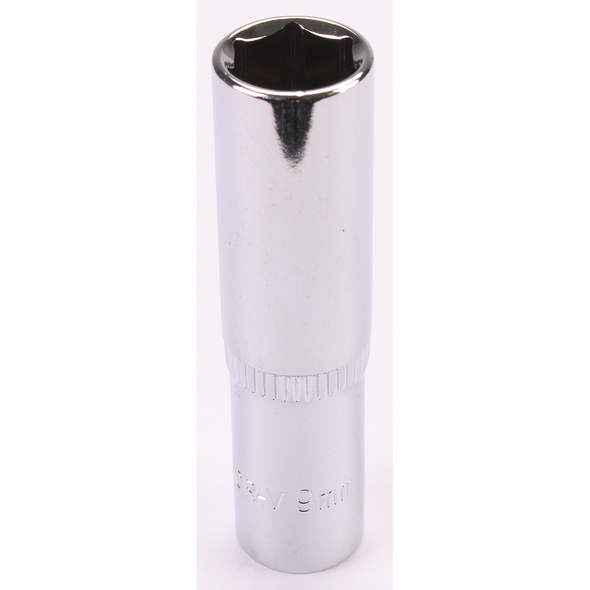 Sealey 1/4"Dr Deep Socket 9mm (Mirror Finish)
