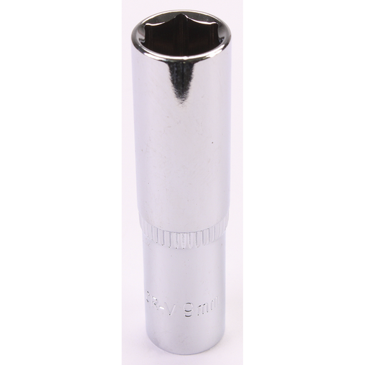 Sealey 1/4"Dr Deep Socket 9mm (Mirror Finish)