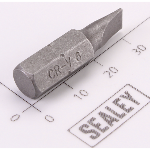 Sealey Slotted Bit SL6 x 30mmL (8mm Shank)