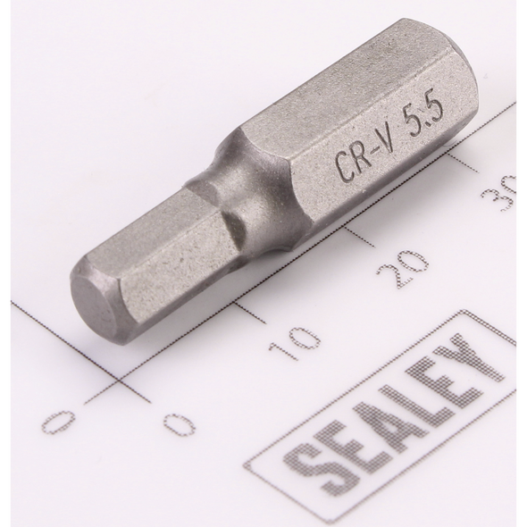 Sealey Hex Bit H5.5 x 30mmL (8mm Shank)