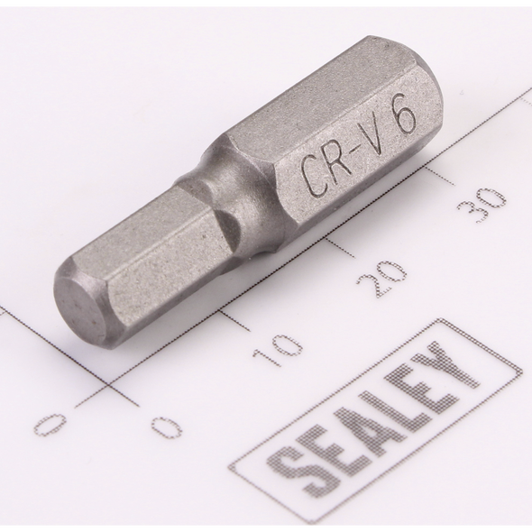 Sealey Hex Bit H6 x 30mmL (8mm Shank)