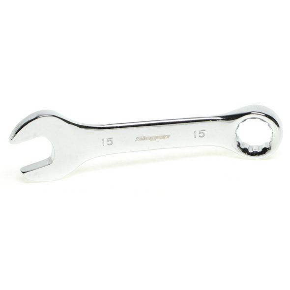Sealey 12pt Open-End Stubby Ring Combination Wrench 15mm
