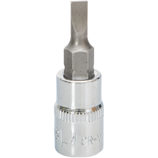 Sealey 1/4"Dr Slotted Socket Bit 4mm
