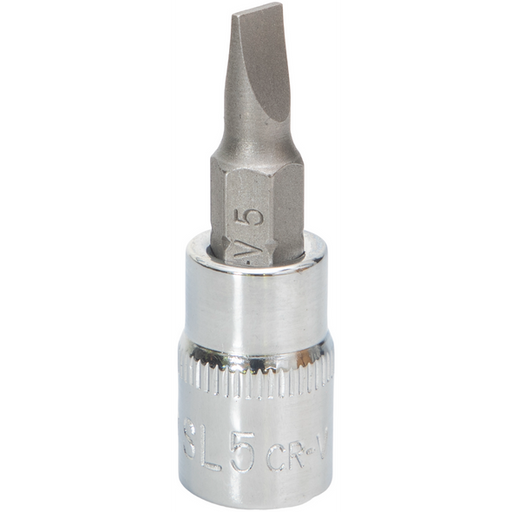 Sealey 1/4"Dr Slotted Socket Bit 5mm
