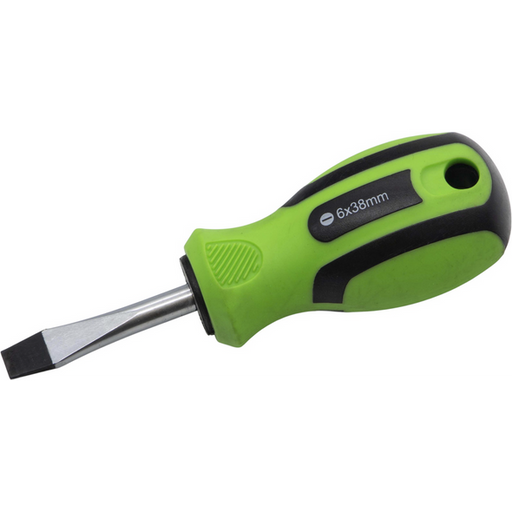 Sealey Slotted Screwdriver SL6 x 38mml (Black/Green)