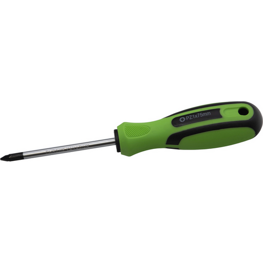 Sealey Pozi Screwdriver PZ1 x 75mml (Black/Green)