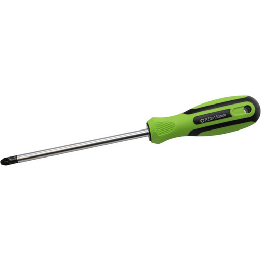 Sealey Pozi Screwdriver PZ3 x 150mml (Black/Green)