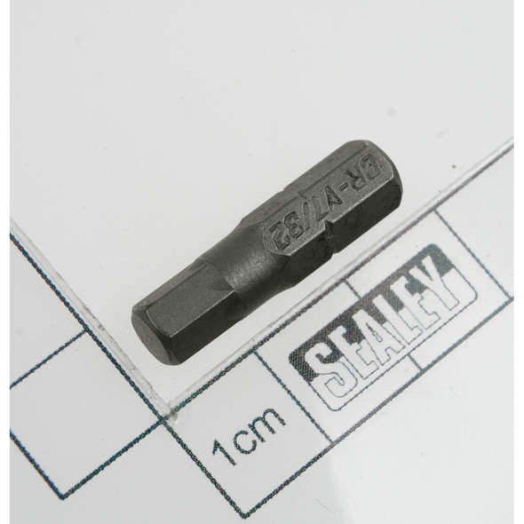 Sealey Hex bit 7/32" x 25mm short 1/4" dr.