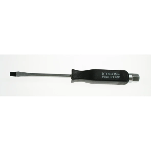 Sealey Screwdriver go-thr. slotted 5x75mm