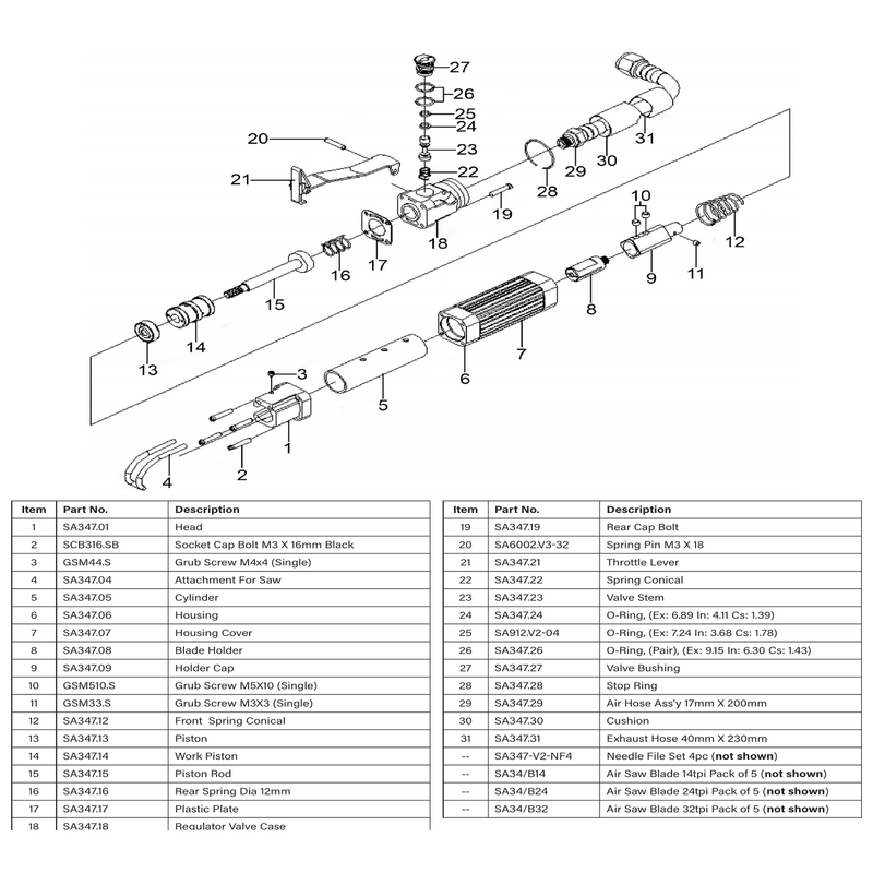 Sealey Grub screw m4x4 (single)