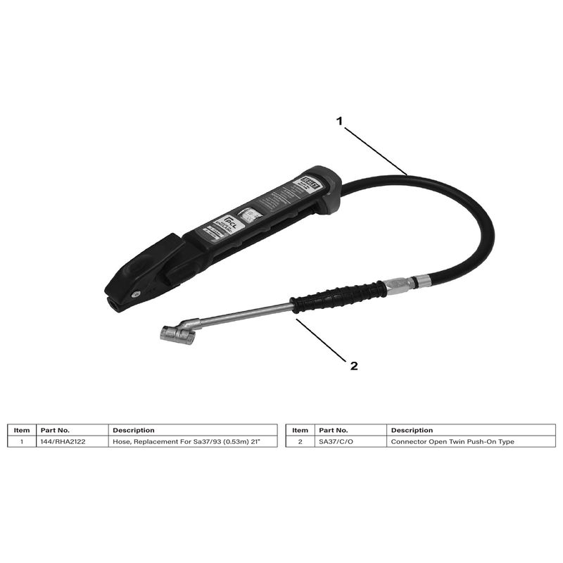 Sealey Hose, replacement for sa37/93 (0.53m) 21"