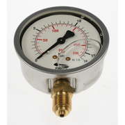 Sealey Pressure gauge 230psi 68mm od btm fitting