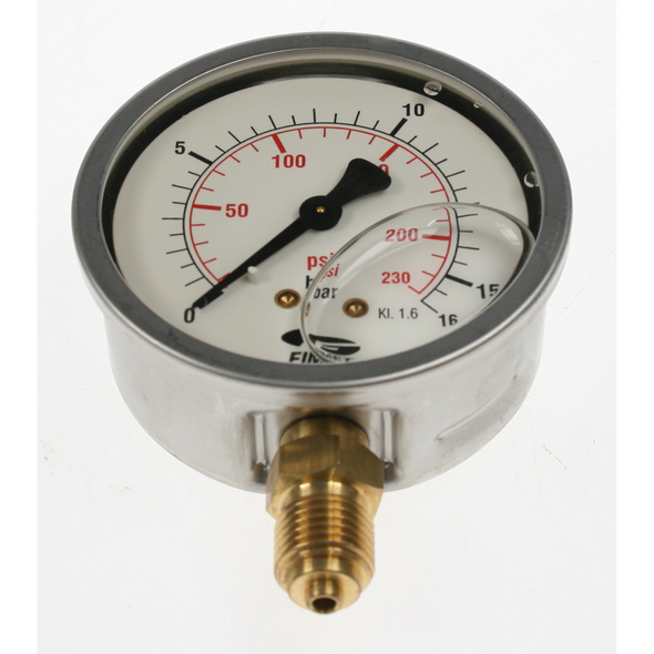 Sealey Pressure gauge 230psi 68mm od btm fitting