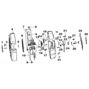 Sealey Right casing assembly (inc parts 12 & 13)