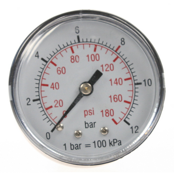 Sealey Pressure gauge d:50 180psi back fitting