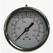 Sealey Gauge 230psi, 65mm od, rear mounting
