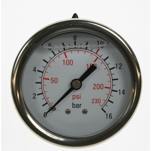 Sealey Gauge 230psi, 65mm od, rear mounting