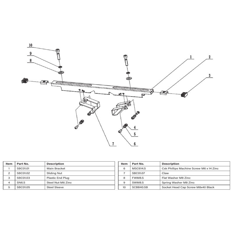 Sealey Main Bracket
