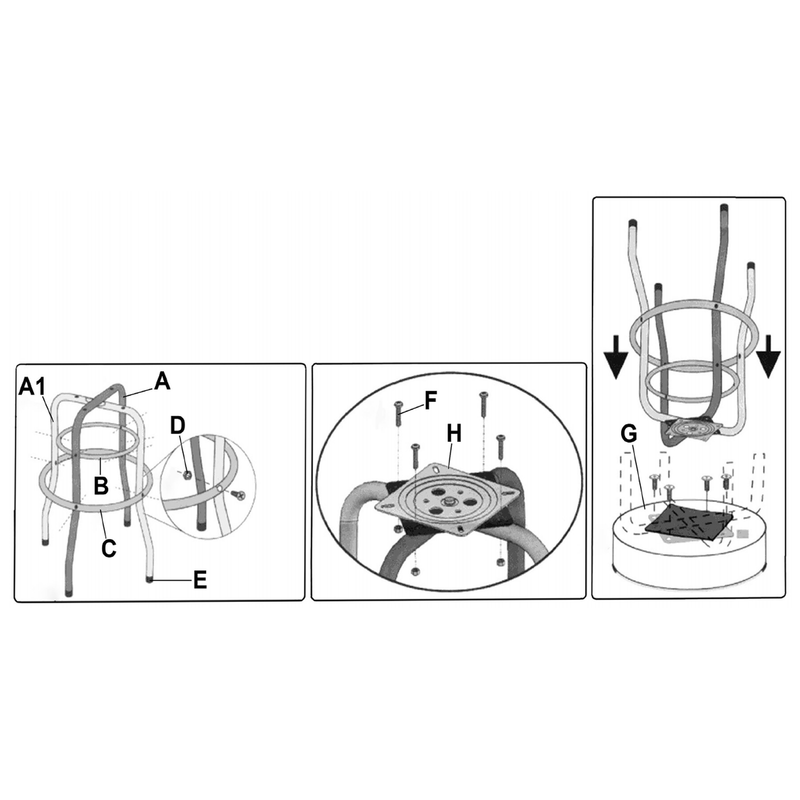 Sealey Hardware kit (a) for leg