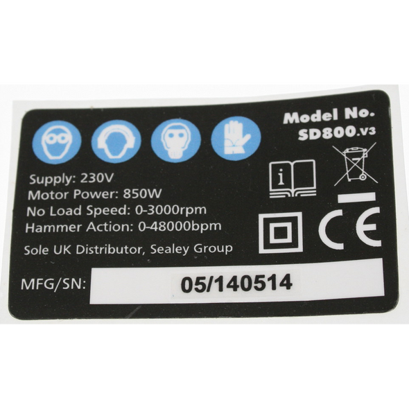 Sealey Label, r/h side