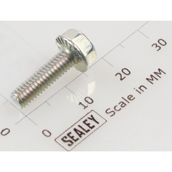 Sealey Hex head flange bolt m4x14 single