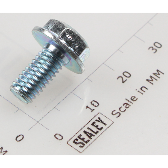 Sealey Hex head flange bolt m6x12 single