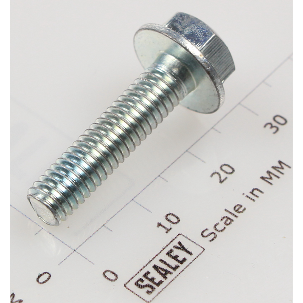 Sealey Hex head flange bolt m6x25 single