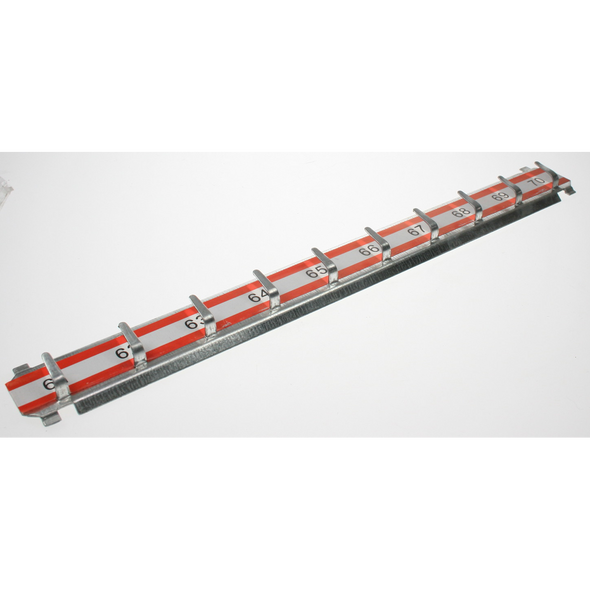 Sealey Numbered bars 10 hooks (61-70) 'red'