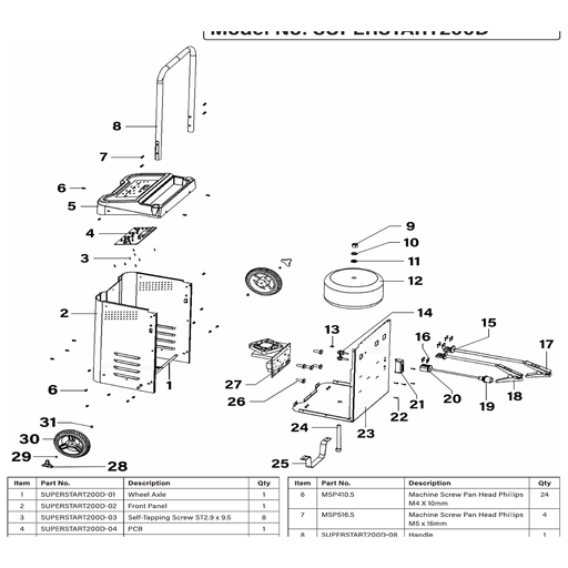 Sealey Wheel Axle