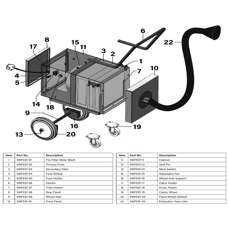 Sealey Wheel Axle