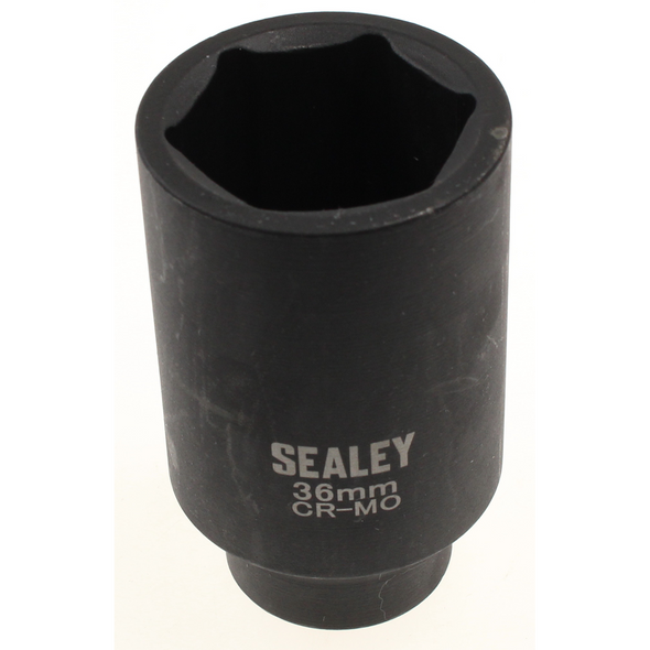 Sealey Impact hub nut socket 1/2"sq dr 36mm