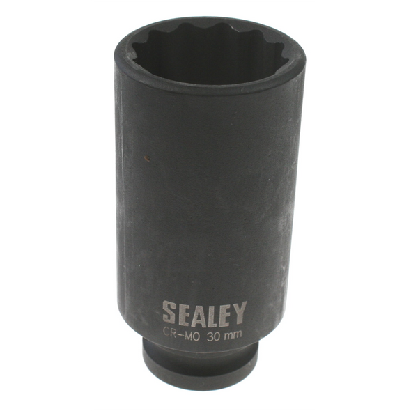 Sealey 1/2"dr.impact hub nut socket 30mm (12pt)