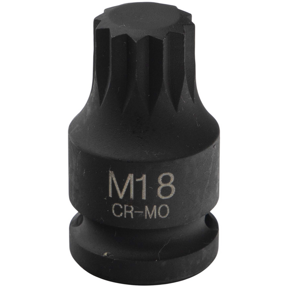 Sealey Impact Spline Socket 1/2"Dr M18 (43mmL)