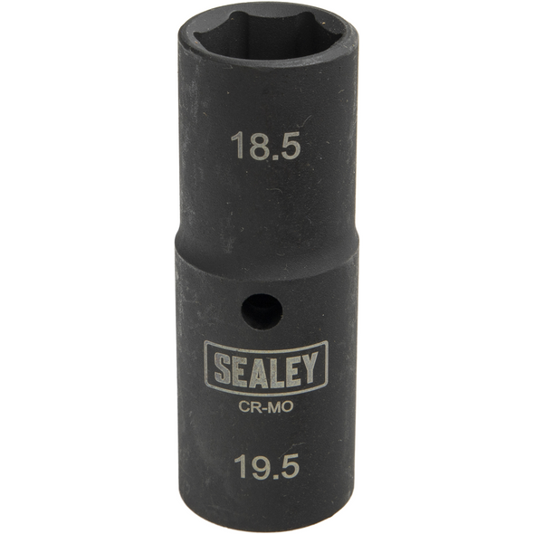 Sealey 1/2"Dr Deep Impact Socket 80mm Double Ended 18.5-19.5mm