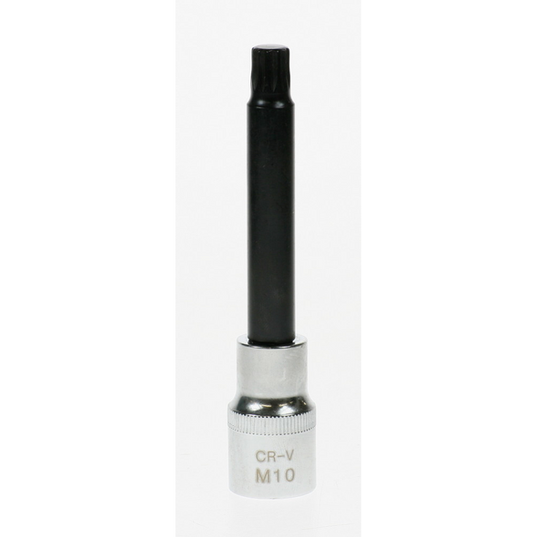 Sealey Spline socket bit 1/2"dr m10 110mml